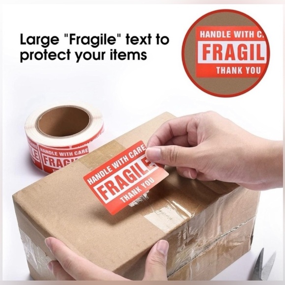 BUY NOW Roll of 500 Large Fragile Stickers - Picture 2 of 2